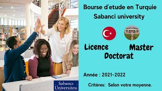 BOURSE DETUDE Sabancı university  Critères de candidatures  Istanbul Turquie [upl. by Burrton184]