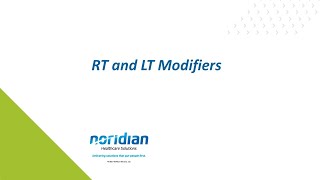 RT and LT Modifiers [upl. by Eustache]