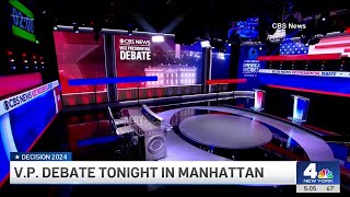 Vice presidential debate tonight in Manhattan  NBC New York [upl. by Zoldi]