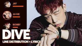 iKON  Dive Line Distribution  Lyrics [upl. by Alathia]