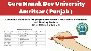 Gndu Grading System 2023  2024  Grading Table  Percentage Marks  Letter Grade  Grade Points [upl. by Geerts]