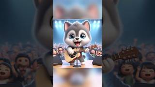 Husky Dog Learns Guitar After Being Rejected 😱 shorts dog husky dogs [upl. by Haraz80]