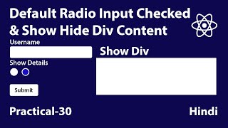 Show Hide Div Content with Default Radio Button Input Checked [upl. by Ivo158]