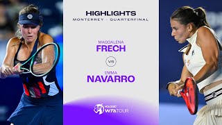 Magdalena Frech vs Emma Navarro  2024 Monterrey Quarterfinal  WTA Match Highlights [upl. by Jori]