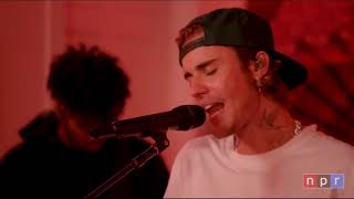 Justin Bieber Peaches Acoustic Live NPR Music [upl. by Mariande424]