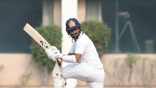 Cheteshwar Pujara hits 66th FirstClass ton crosses 21000 FC runs during Saurashtra vs Chhattisgar [upl. by Deyes]