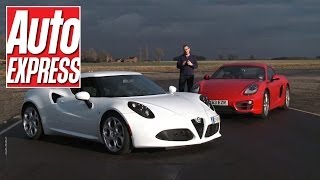 Alfa Romeo 4C vs Porsche Cayman on track [upl. by Retsae842]