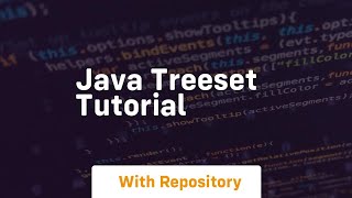 java treeset tutorial [upl. by Venable]