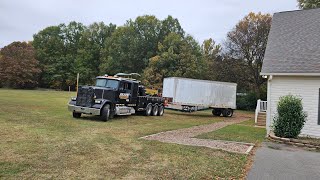 Dry Van Tractor Trailer Stuck Behind a Building For 20 Years [upl. by Gamaliel]