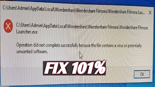 FIX  Operation Did Not Complete Successfully Because The File Contains A Virus Or Unwanted Software [upl. by Juanita722]