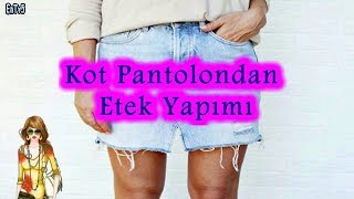 Eski Kot Pantolondan Etek Yapımı [upl. by Giff]