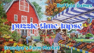 jigsaw puzzle timelapseGrandpas farm marketBuffalo Gameschill musicno copyright music [upl. by Namzed]