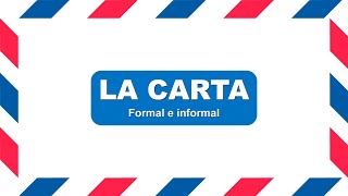 LA CARTA y sus PARTES  CARTA FORMAL e INFORMAL [upl. by Murtagh10]