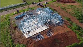 Drone Footage Acreage Home Build Montego 393 Floor Plan  Stroud Homes Rockhampton [upl. by Llemij226]