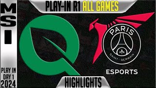 FLY vs PSG Highlights ALL GAMES  MSI 2024 Play Ins Round 1  FlyQuest vs PSG Talon [upl. by Aihseuqram555]