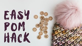 How to Attach Pompoms to Crochet and Knitted Hats DIY Tutorial [upl. by Jammal]