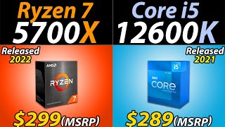 Ryzen 7 5700X vs i512600K  How Much Performance Difference [upl. by Close210]