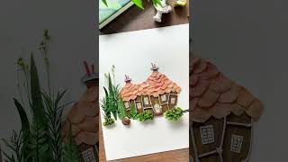 ✨Painting with plants✨ Garden Fairy Tale House [upl. by Aire]