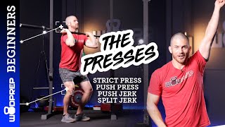 CrossFit Beginner Series The Presses Strict Push Jerk Split [upl. by Ingemar549]