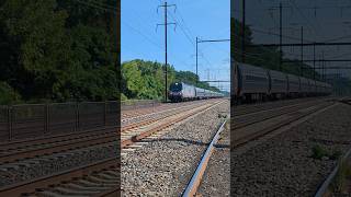 Amtrak Northeast 185 Passing Eddington With A Few Honks shorts [upl. by Gans618]