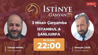 3 Nisan Çarşamba İstanbul ve Şanlıurfa At Yarışı Tahminleri  Konuk  Cüneyt Meral amp Hüseyin Çelik [upl. by Ayoras372]