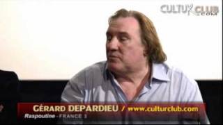 GÉRARD DEPARDIEU à propos du film RASPOUTINE  bêtisier de Culturclubcom [upl. by Ade913]