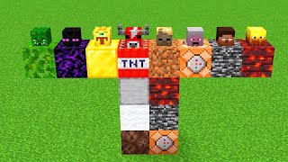 what if you create MULTI MOB GOLEM BOSS in MINECRAFT [upl. by Clotilde]