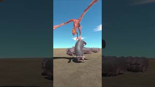 100 Hippopotamus vs Wyvern  Unity Brings Victory less viralvideo animals hippo babyanimals [upl. by Tisha473]