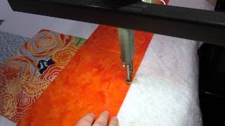 Free motion long arm quilting flowers [upl. by Morel]