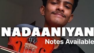 Nadaaniyan  Violin  Caranatic Notes in Description nadaaniyan tutorial hindistatus violincover [upl. by Evvie]