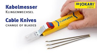 Changing the blades of the JOKARI cable knive of blades  easily and quickly [upl. by Nyleve]