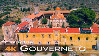 GOUVERNETO MONASTERY 🇬🇷 Drone 4K Μονή Γουβερνέτου  Κρήτη Crete [upl. by Artaed]