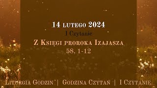 GodzinaCzytań  I Czytanie  14 lutego 2024  Środa Popielcowa [upl. by Pandich]