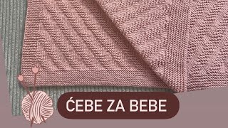 Pleteno ćebe za bebe  How to knit baby blanket  TejkaPlete [upl. by Joappa311]