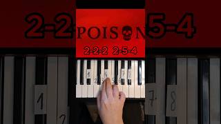 Hazbin Hotel Poison Piano Tutorial shorts [upl. by Yltneb473]