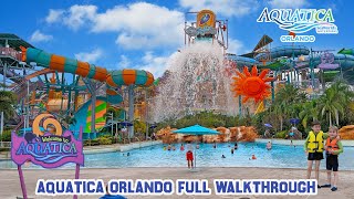 Aquatica Water Park Full Walkthrough Orlando Jan 2023 4K [upl. by Ainoet]