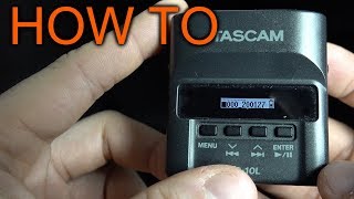 How to Format SD Card on Tascam DR10L [upl. by Kcid683]