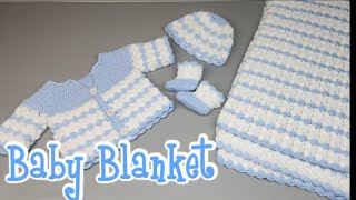 Cuddly Clusters Baby BlanketCuddly Clusters Baby Layette SetEasy Crochet Baby Boy SetBaby Blanket [upl. by Nylekcaj994]