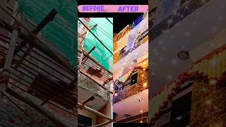 Before and after house renovation🏫 shorts renovationhousedecoration minivlog samayranimishavlog [upl. by Foskett]