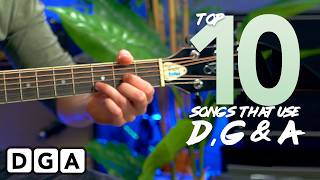 Play 10 guitar songs with 3 EASY chords  D G and A major [upl. by Snave535]