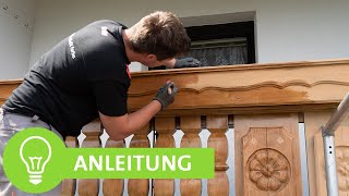 Holzbalkon sanieren  Balkon Sanieren leicht gemacht Verwitterte alte Fassaden aus Holz renovieren [upl. by Sucy]