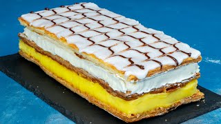 Tarta Napoleón con masa de hojaldre ¡Se prepara enseguida [upl. by Anide262]