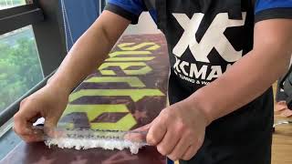 xcman snowboard wax scraper for removing excess wax before brushing [upl. by Rriocard916]