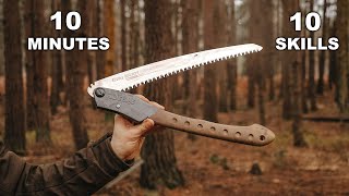 10 Bushcraft Saw Skills in 10 Minutes [upl. by Ahab]