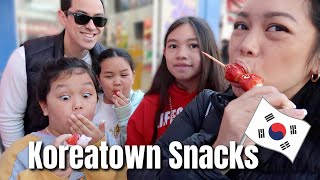 Koreatown Snacks in Tokyo  itsJudysLife [upl. by Bilak]