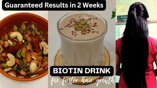 Biotin Breakfast Smoothie For Extreme Hair Growth  Hair Fall Control Smoothie [upl. by Imogen]