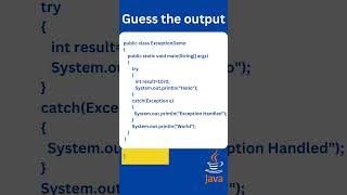 java Exception handling program  Java program with try catch [upl. by Aizti]