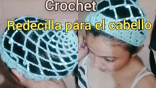 Cómo hacer Redecilla para el cabello a Crochet paso a paso super fácil y rápido😘 [upl. by Kirkwood735]