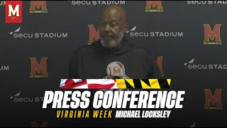 Maryland Football  Head Coach Michael Locksley Press Conference  Virginia [upl. by Elroy638]