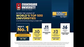 QS World University Rankings by Subject 2023  Chandigarh University [upl. by Nurav]